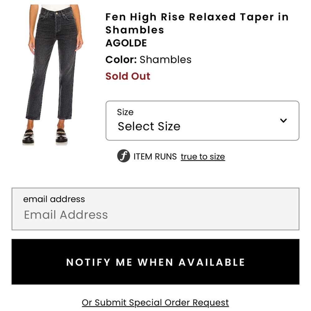 Agolde Fen Tapered Jean - shambles